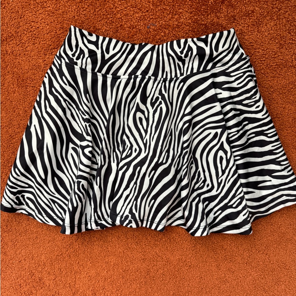 Zebra print tennis skirt